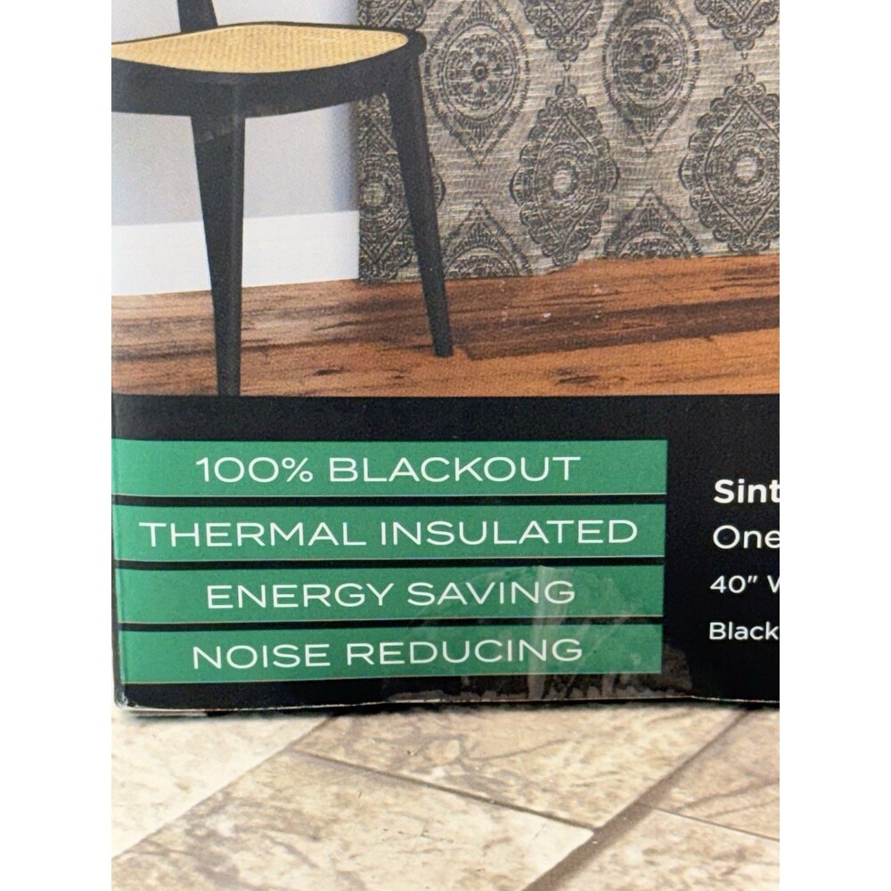 2 PCs Sun Zero Sintra Medallion Black 40"x84" Polyester 100% Blackout New - Picture 10 of 13